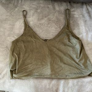 Green crop top size small